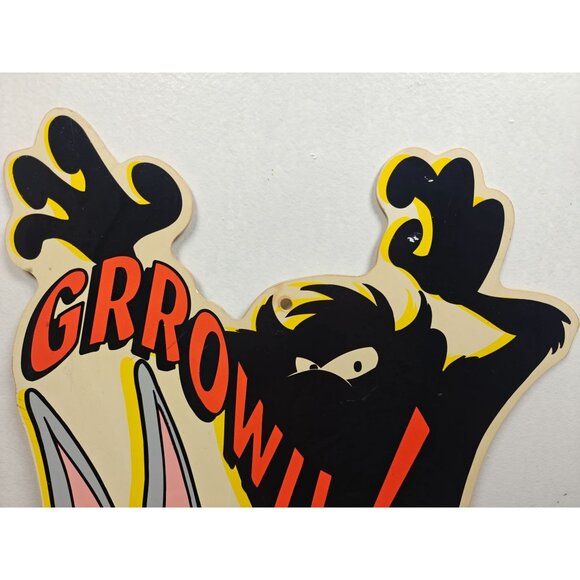 Vintage 1997 Warner Bros Bugs Bunny Gossamer Monster Halloween Yard Sign Plastic - Picture 4 of 10